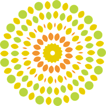 A Circular Pattern Of Colorful Dots