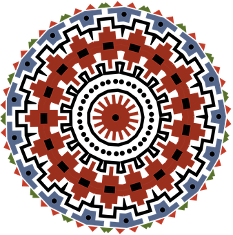 A Circular Pattern With Different Colors