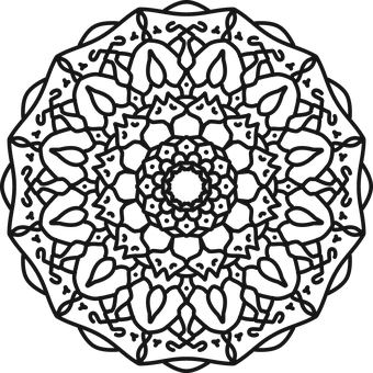A Black And White Circular Pattern