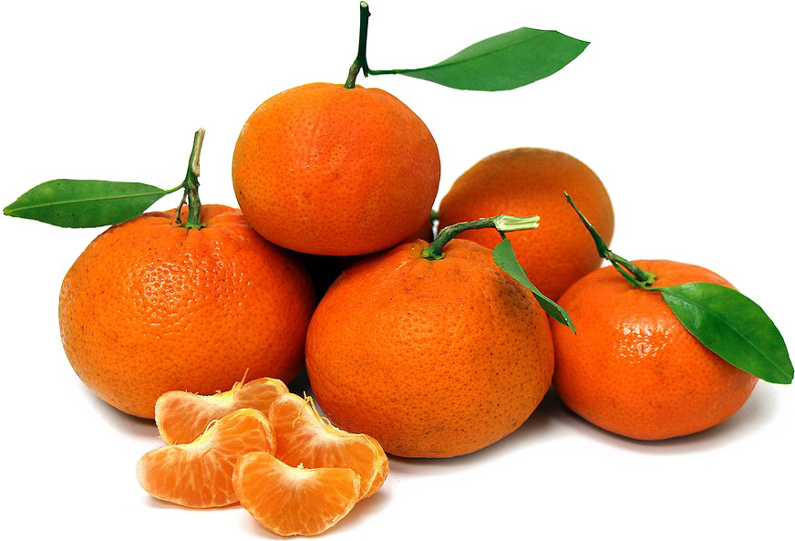 A Group Of Oranges With Leaves
