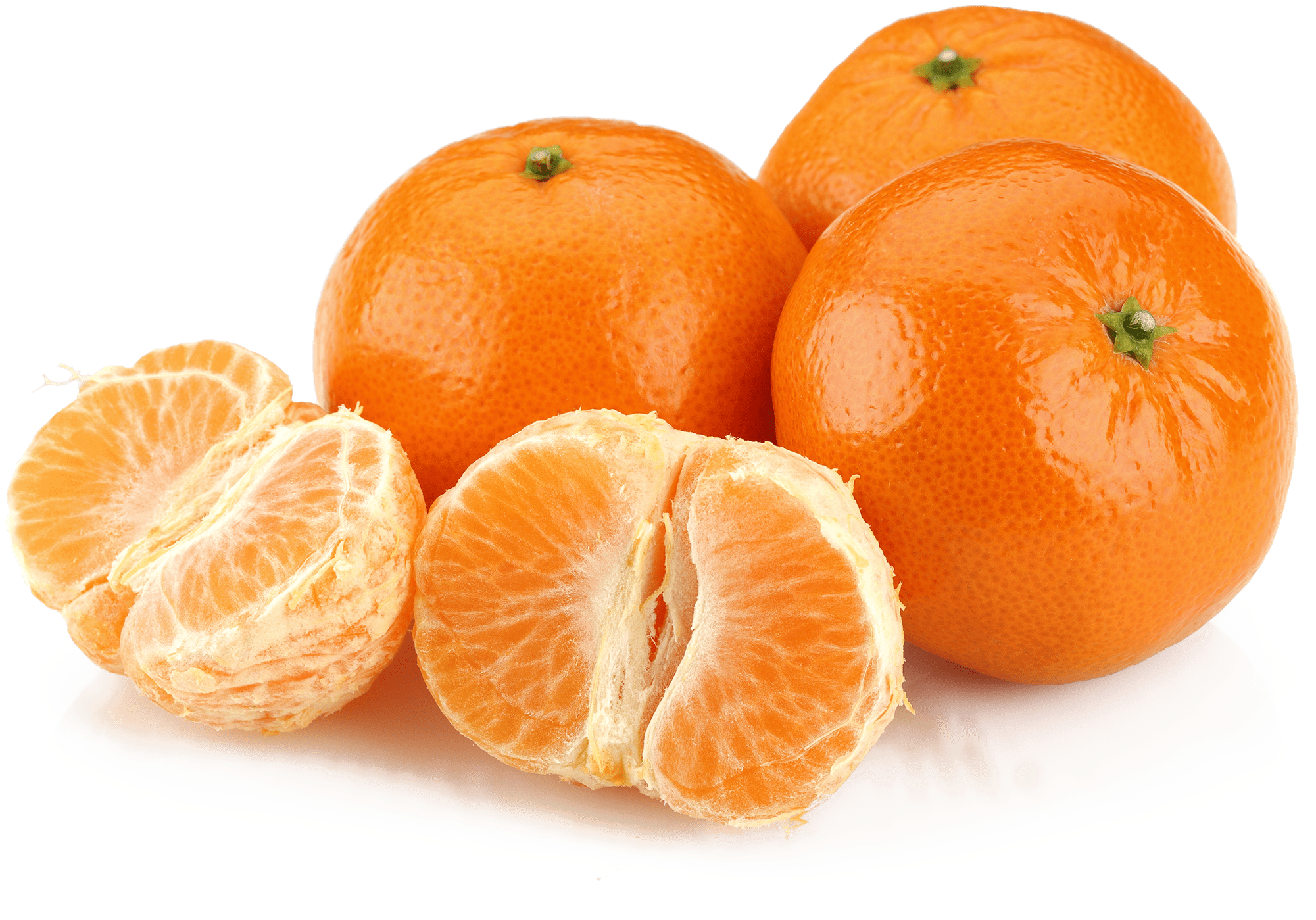 A Group Of Oranges And A Peeled Orange
