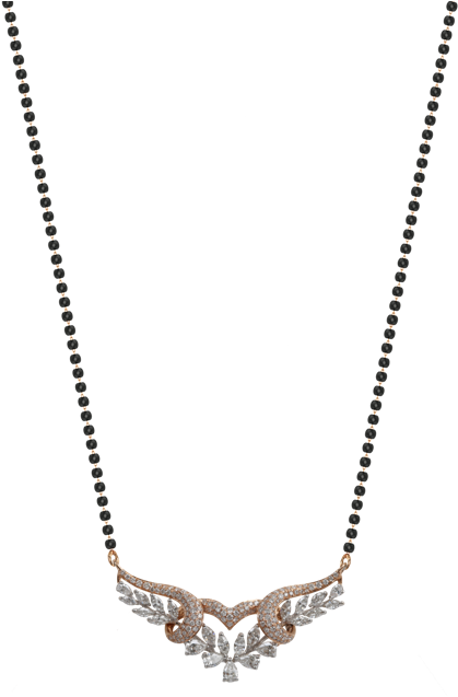 A Necklace With A Gold Pendant