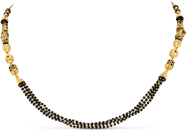 A Black And Gold Necklace