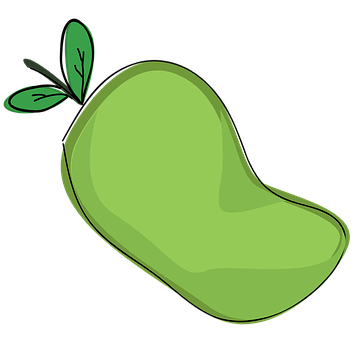 A Green Apple With A Leaf