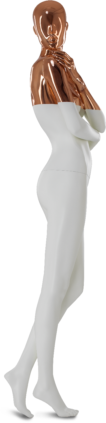 A Mannequin With A White Bodysuit