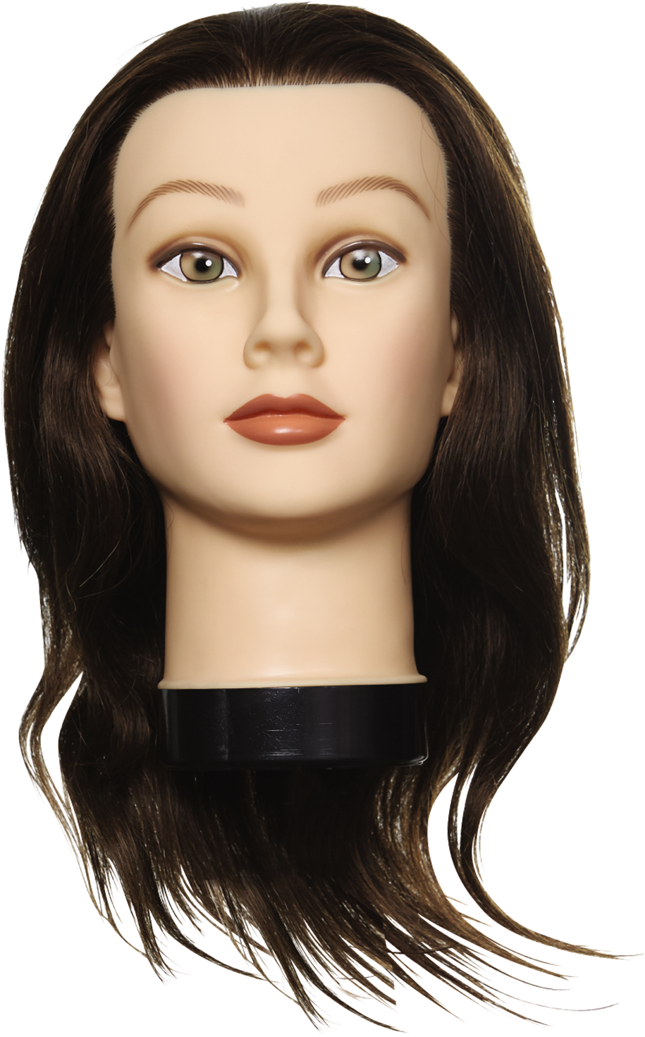 A Mannequin Head With Brown Hair