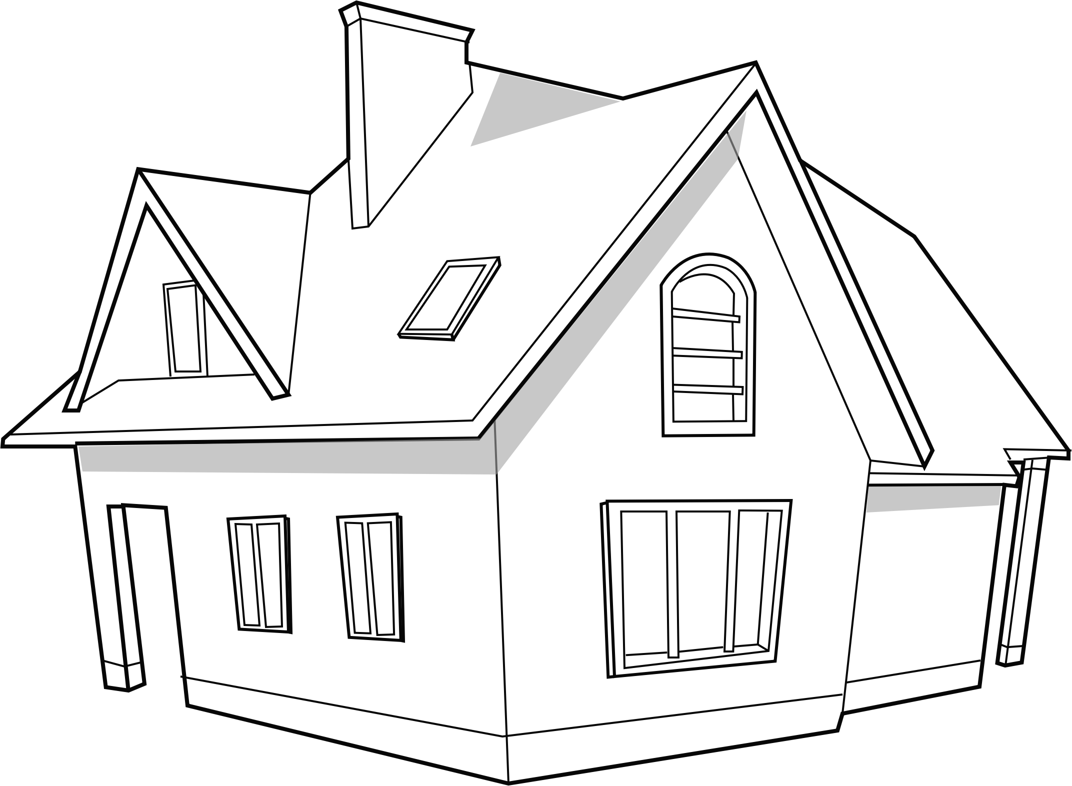 A House With A Black Background