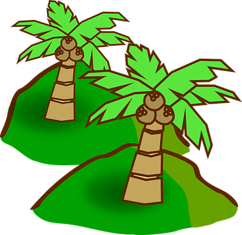 Palm Trees On A Hill