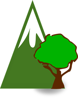 A Green Tree And A Mountain