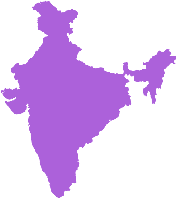 A Purple Outline Of A Country