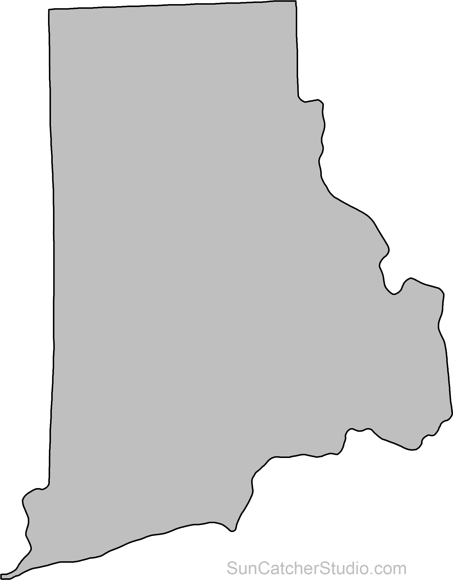 Map Rhode Island Shape, Hd Png Download