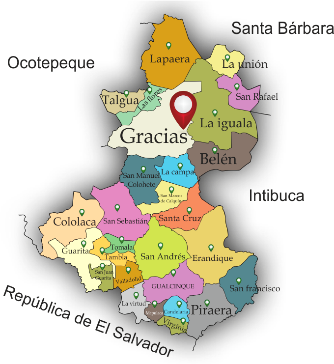 Mapa De Gracias Lempira Honduras, Hd Png Download