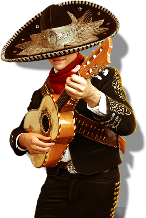 A Person Wearing A Sombrero Playing A Guitar