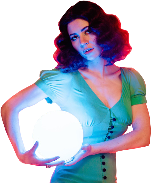 A Woman Holding A Glowing Ball