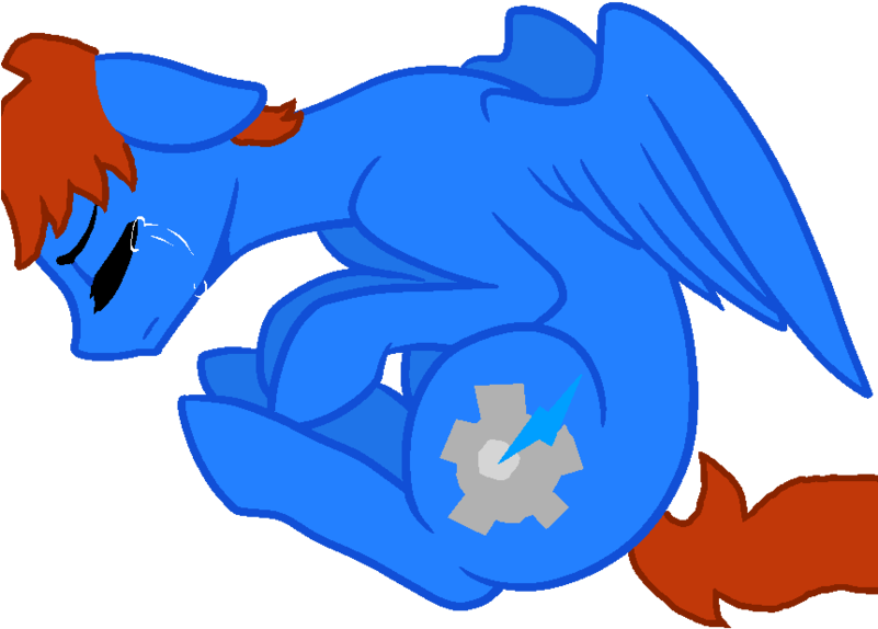 A Cartoon Of A Blue Horse