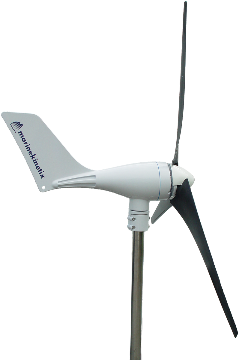 A White Wind Turbine With Black Background