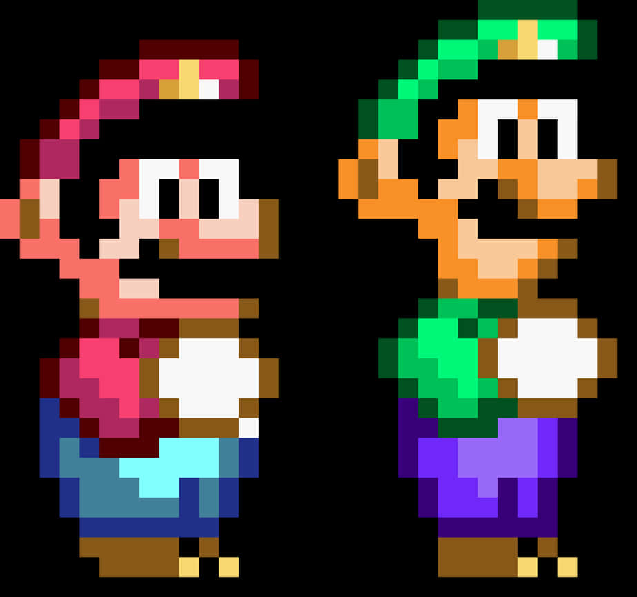 A Pixelated Cartoon Characters