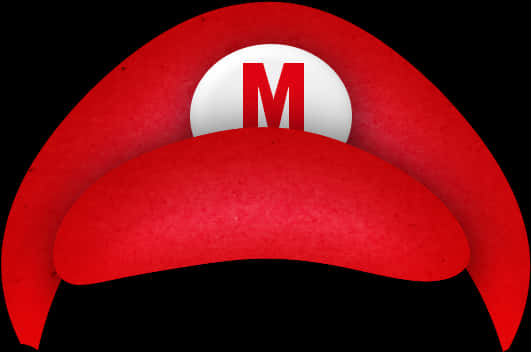 A Red Lips With A White Circle And A White Circle With A Red Letter On It
