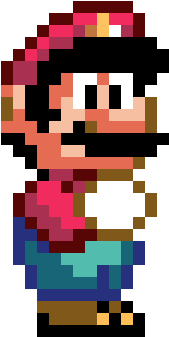 A Pixelated Cartoon Character
