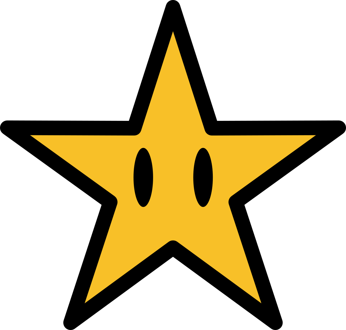 A Yellow Star With Black Background