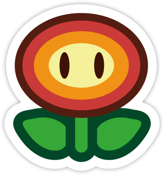 A Cartoon Flower With A Face