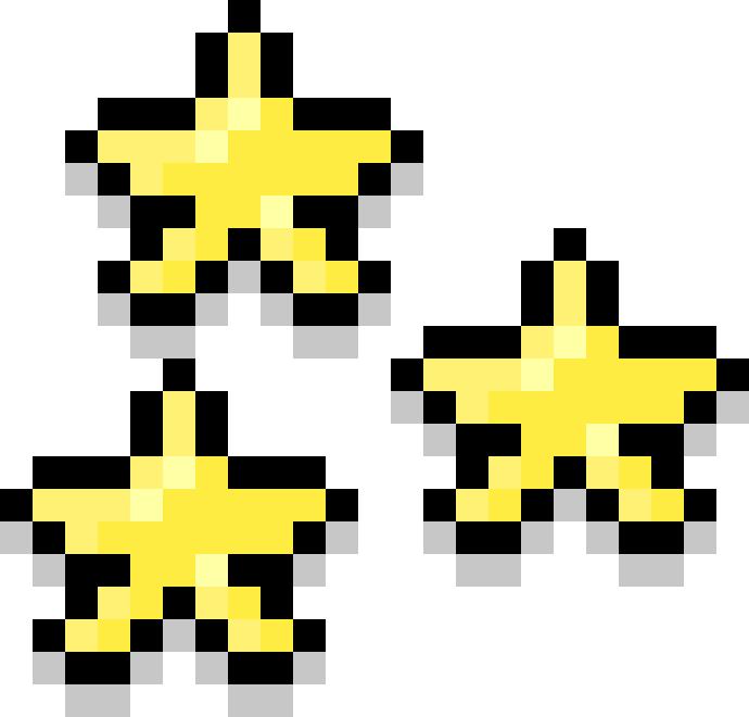 A Pixel Art Of Yellow Stars