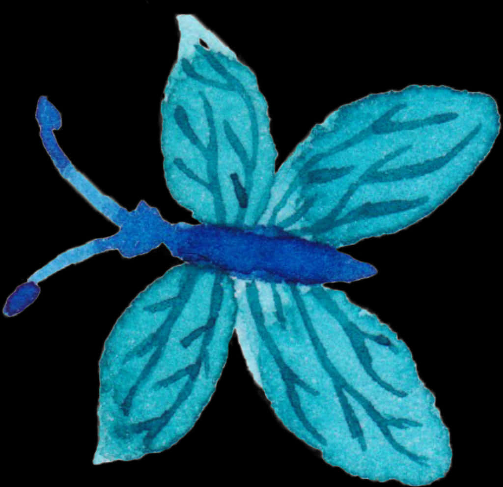 A Blue Butterfly With Wings