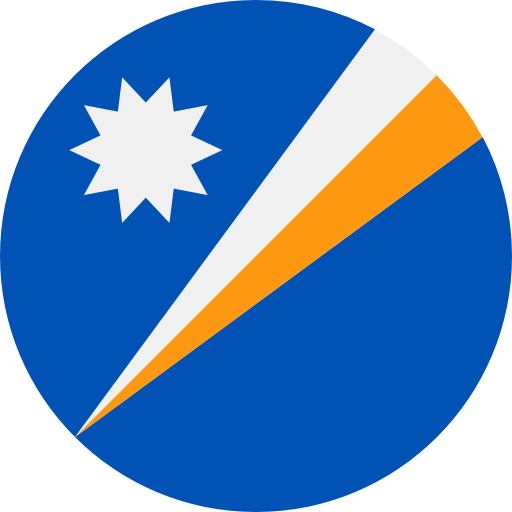 A Blue Circle With White And Orange Stripes And A White Star