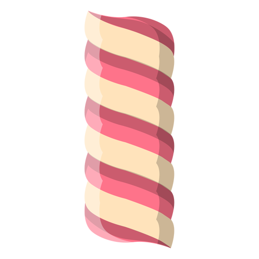 A Pink And White Striped Marshmallow