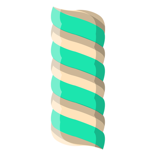 A Green And White Striped Candy