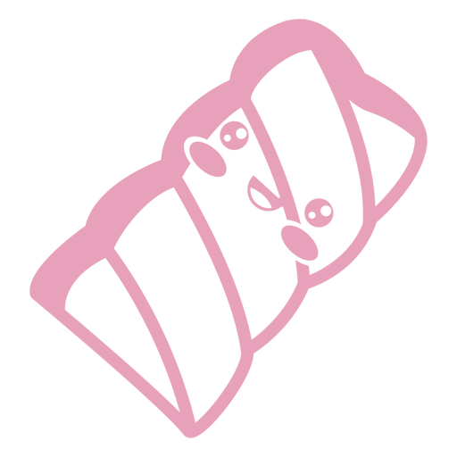 A Pink And Black Cartoon Character