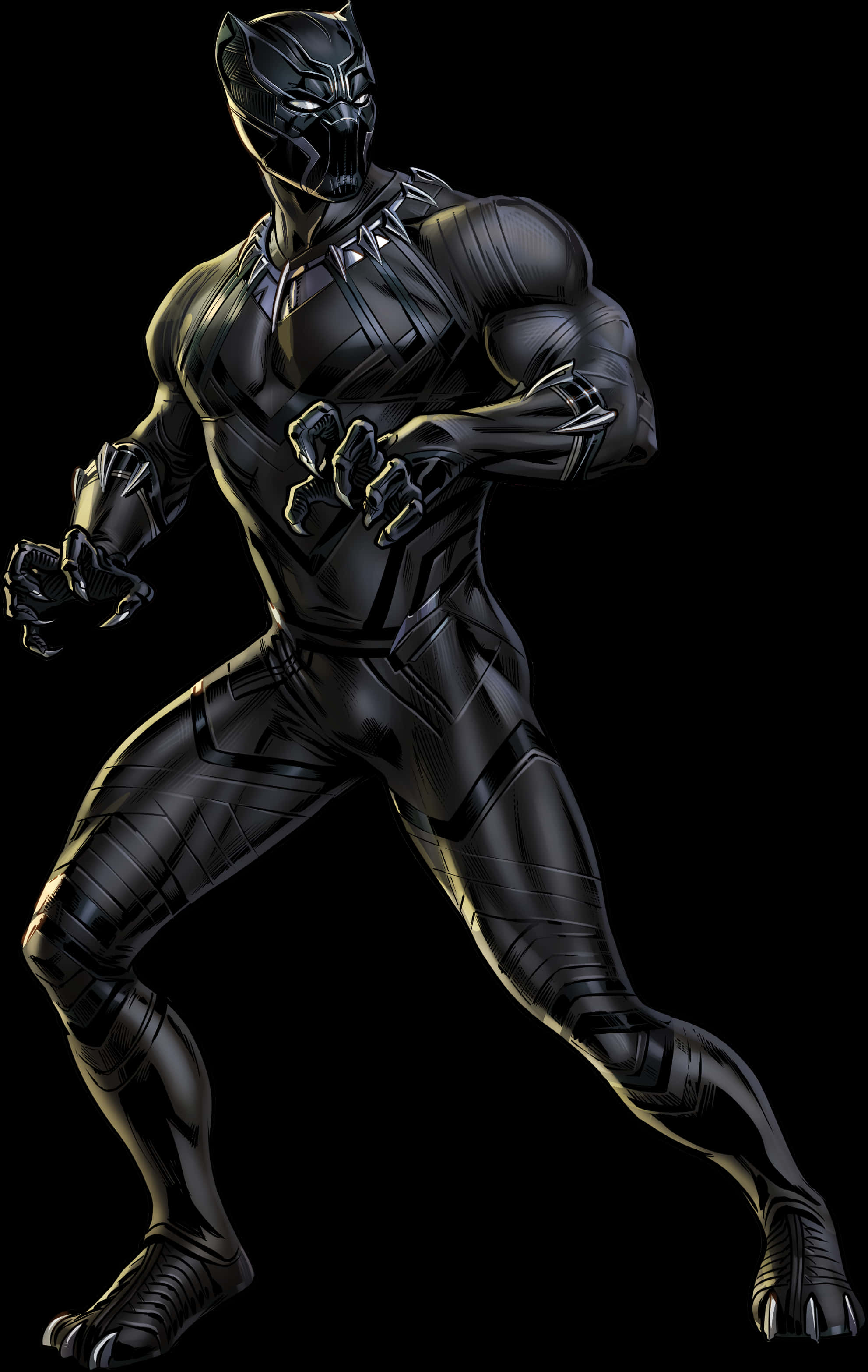 A Black Panther In A Black Garment