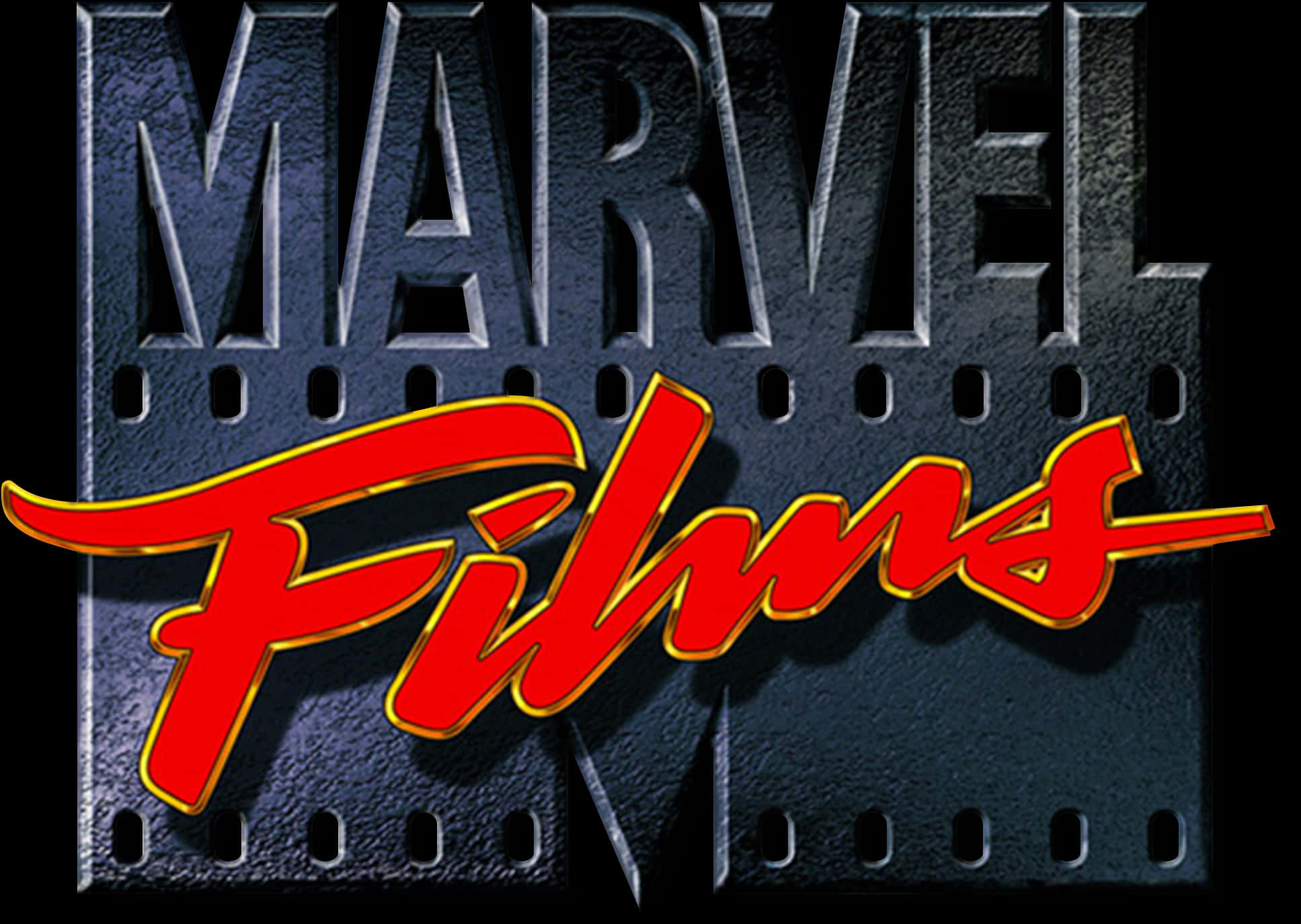 A Movie Logo With Red Text