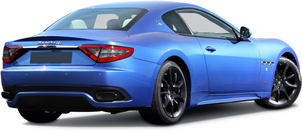 A Blue Sports Car With Black Background