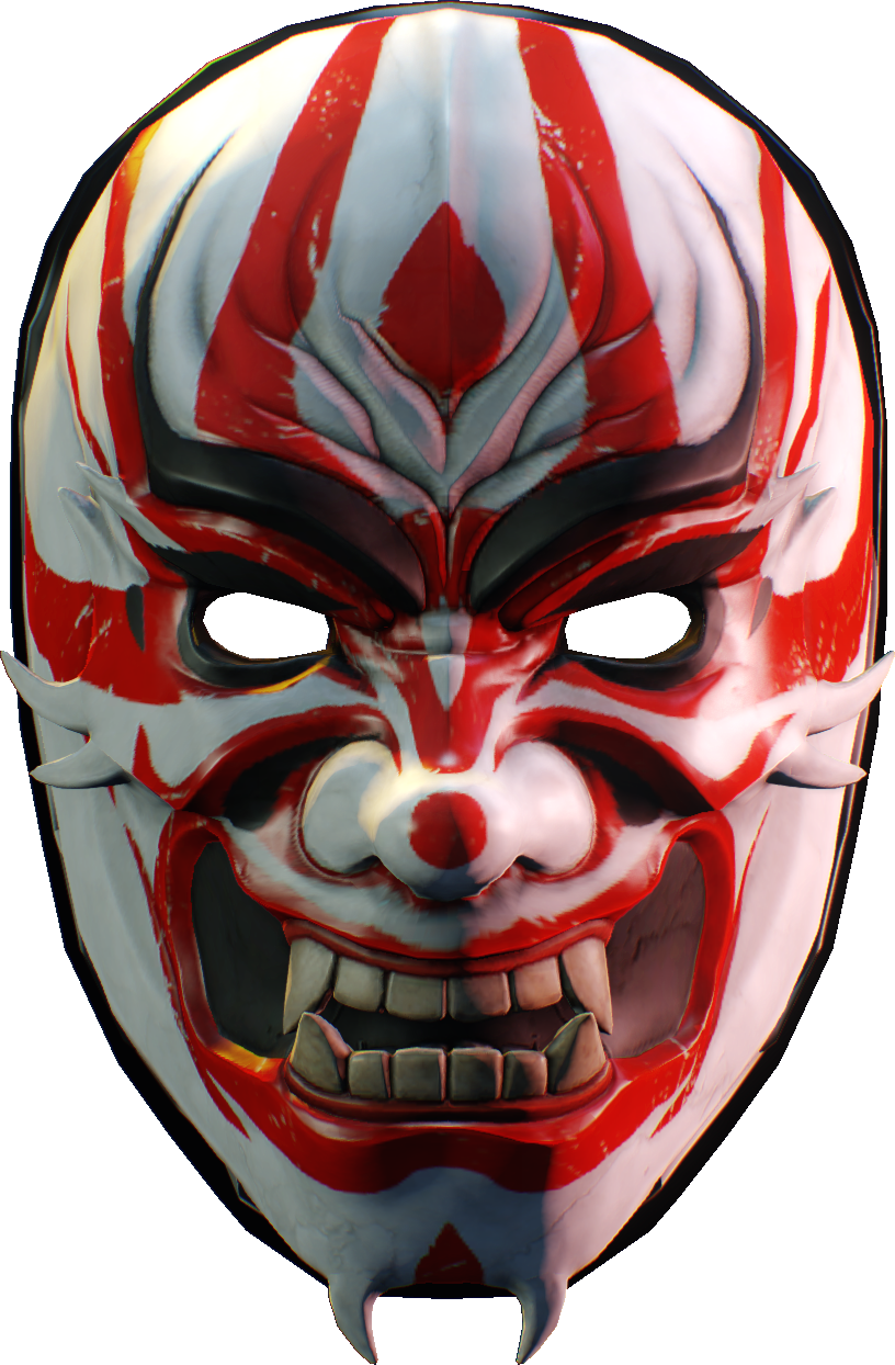 A Red And White Mask
