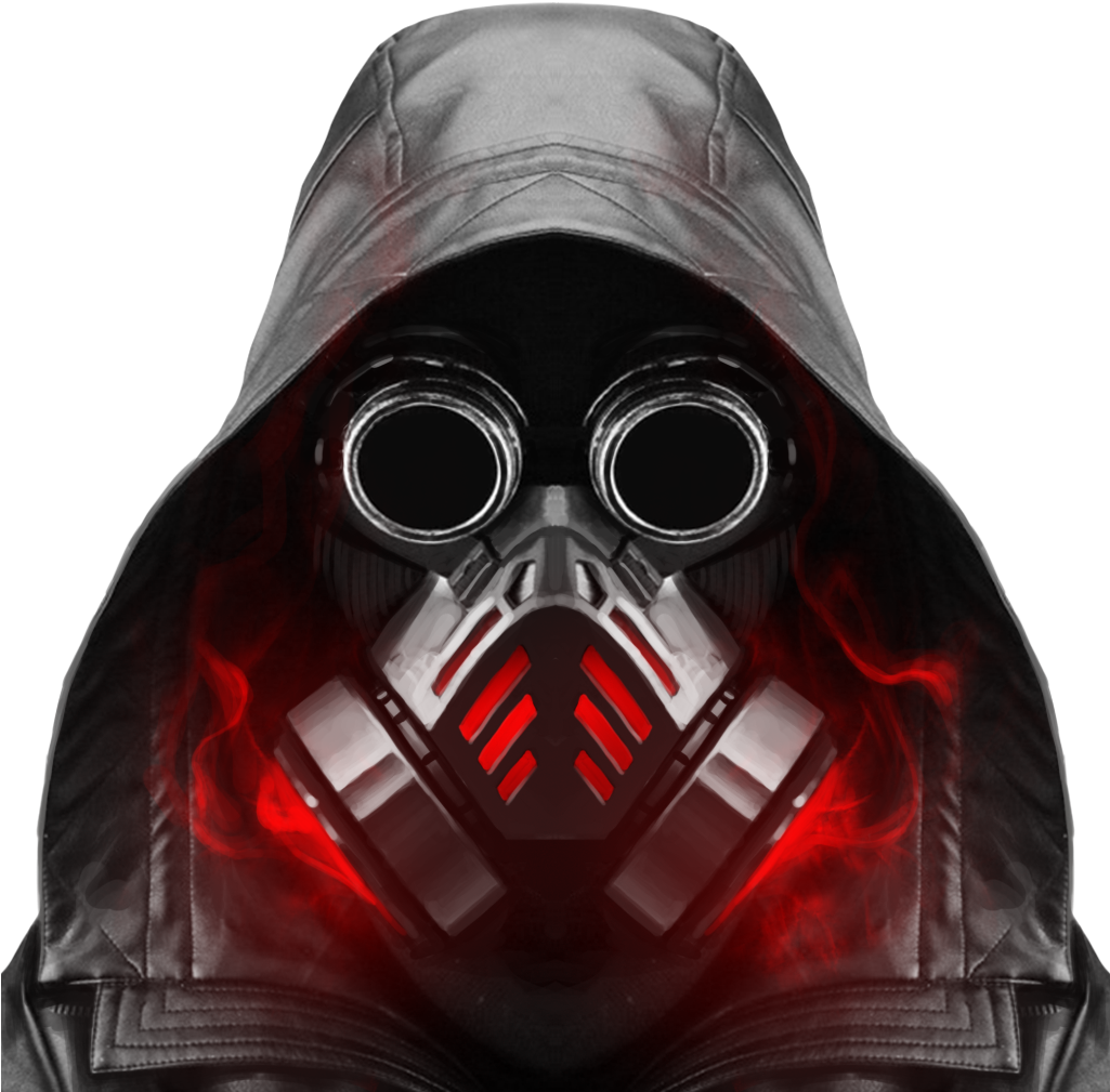 A Person Wearing A Gas Mask And Hood