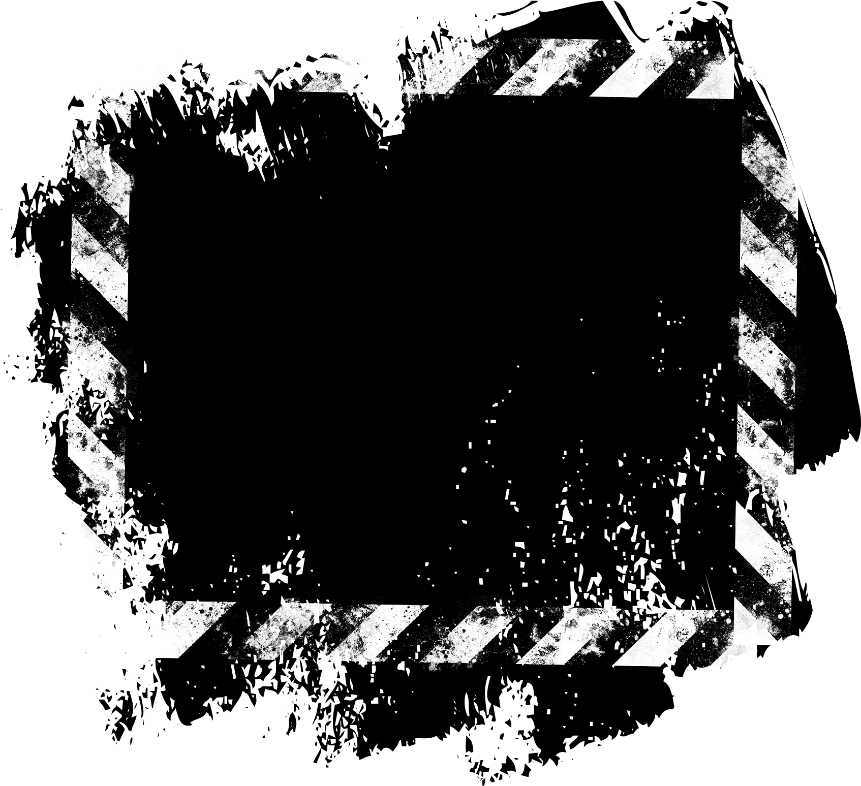 A White And Black Striped Frame