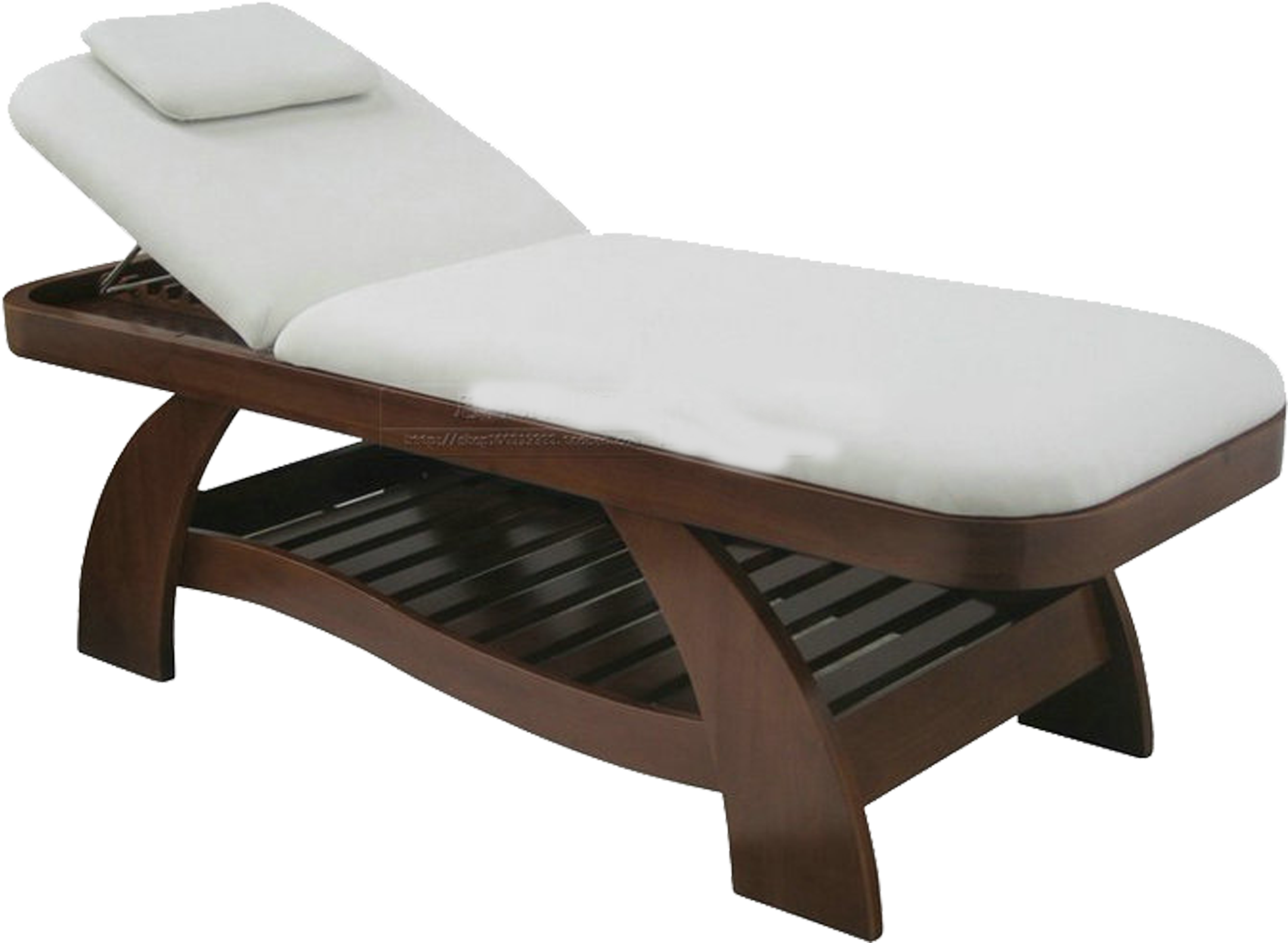 A White Cushioned Lounge Chair