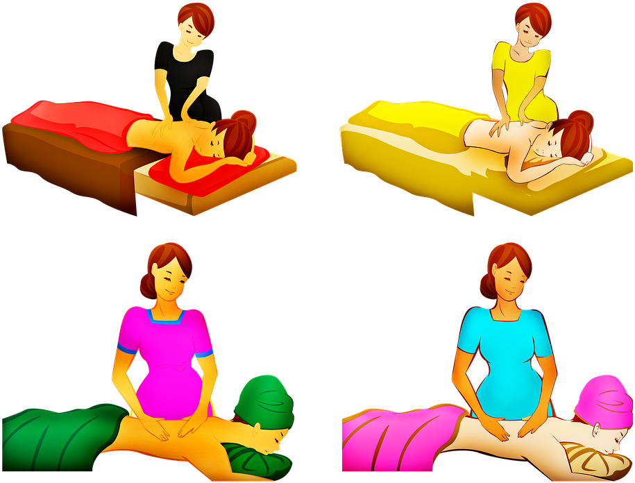 A Woman Receiving Back Massage