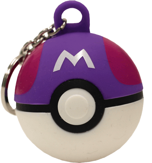 A Purple And White Ball Keychain