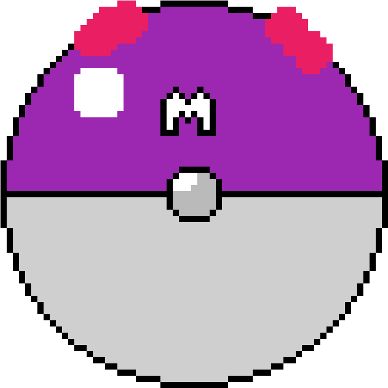 A Pixel Art Of A Purple And White Ball