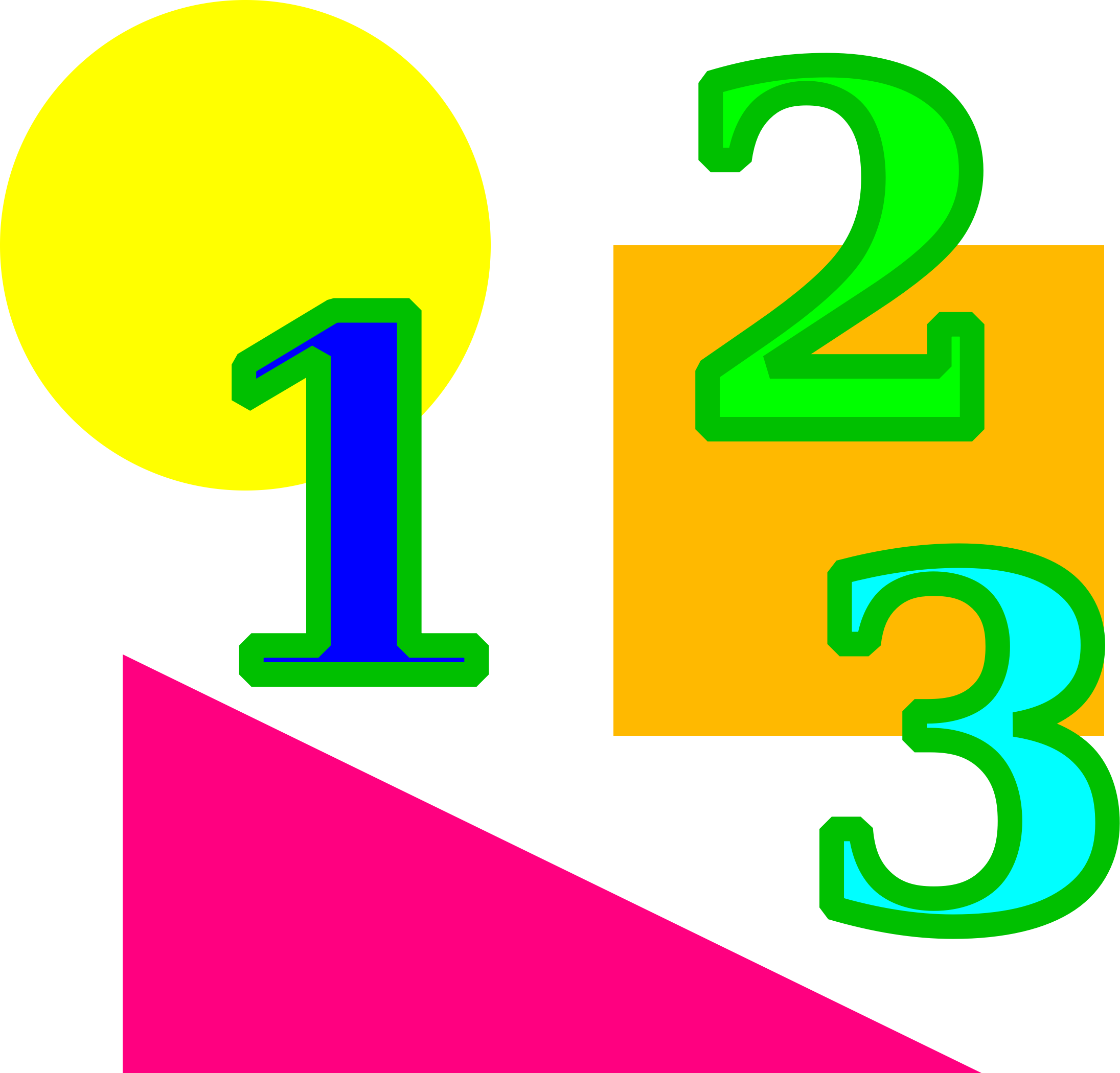 A Colorful Numbers And A Circle