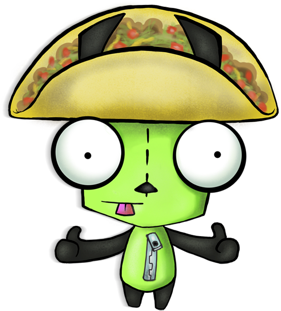 Cartoon Character With Taco Hat