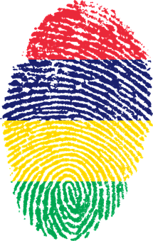 A Fingerprint With A Colorful Pattern