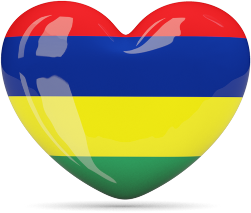 A Heart Shaped Object With A Flag