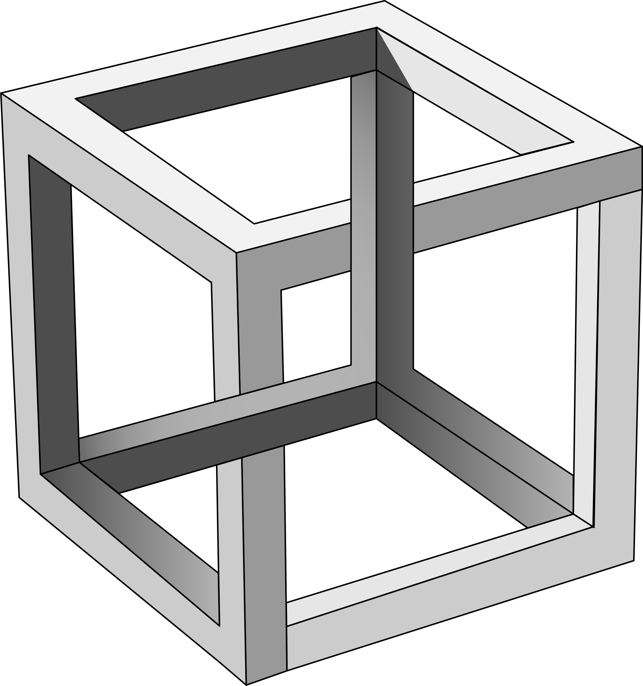 A White Cube With A Black Background