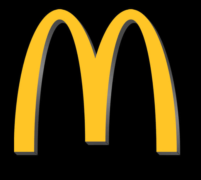 Mcdonalds Logo With Black Glow