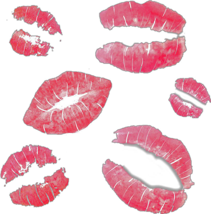 A Group Of Pink Lips