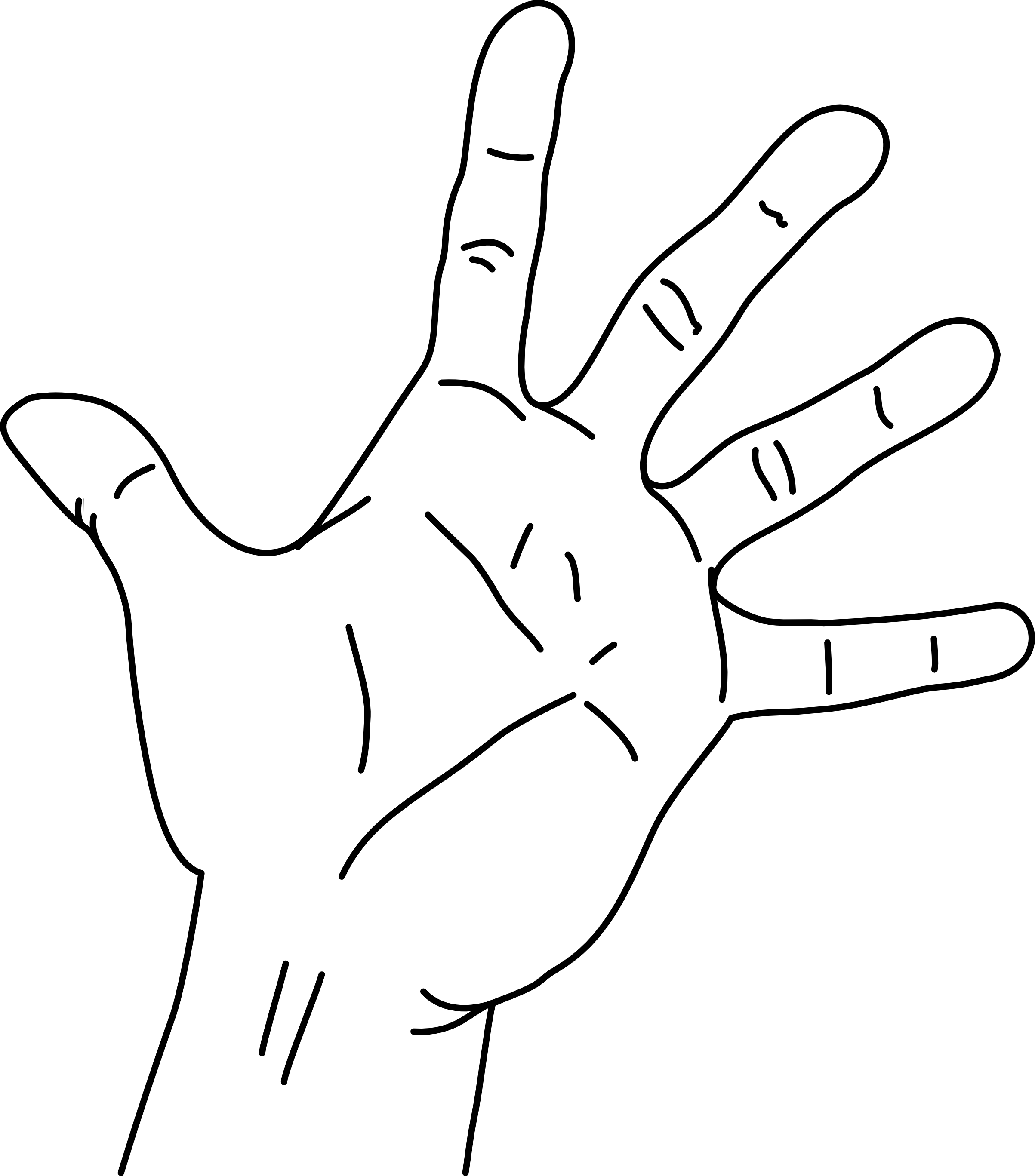 A Hand With Fingers Spread Out
