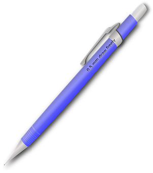A Blue Pen With A Silver Tip